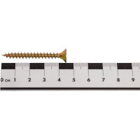 Набор для крепления ВИРТУОЗ дюбель 8х40 К, шуруп 5х45 потайная головка, желтый цинк, 18 шт. 87263