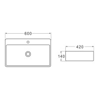 Керамическая накладная раковина BelBagno BB1338