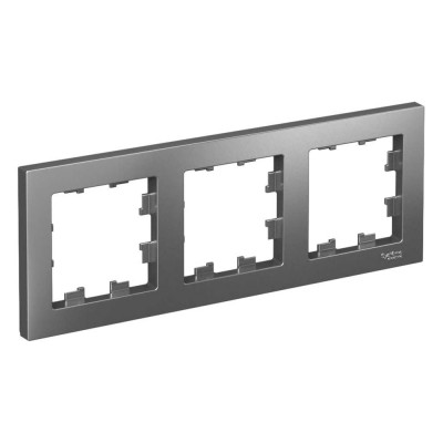 3-местная универсальная рамка Systeme Electric AtlasDesign сталь ATN000903