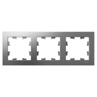 3-местная универсальная рамка Systeme Electric AtlasDesign сталь ATN000903