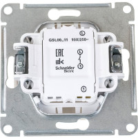 1-клавишный механизм выключателя Systeme Electric скрытой проводки Glossa 10А IP20 1 10AX перламутр GSL000611