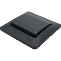 1-клавишный выключатель Systeme Electric скрытой проводки Glossa 10А IP20 1 10AX в сборе антрацит GSL000712