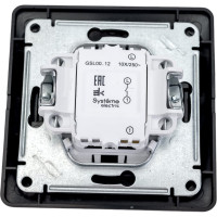 1-клавишный выключатель Systeme Electric скрытой проводки Glossa 10А IP20 1 10AX в сборе антрацит GSL000712