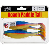 Съедобные искусственные виброхвосты LUCKY JOHN LJ Pro Series ROACH PADDLE TAIL 5.0in, цвет G07, 4шт. 140181-G07