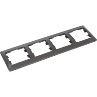 4-местная горизонтальная рамка Systeme Electric Glossa графит GSL001304