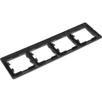 4-местная горизонтальная рамка Systeme Electric Glossa графит GSL001304