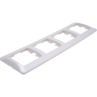 4-местная горизонтальная рамка Systeme Electric Glossa перламутр GSL000604