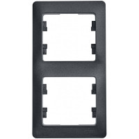 2-местная вертикальная рамка Systeme Electric Glossa антрацит GSL000706