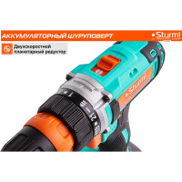 Аккумуляторная дрель Sturm 18 В, 1BatterySystem, 2 акк. 2,0Ач,съемный патрон, кейс CD3618T