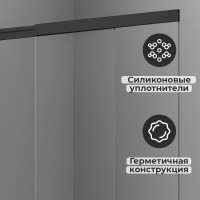 Стеклянная шторка на ванну WasserKraft Диль (Dill) 61S02-100WS