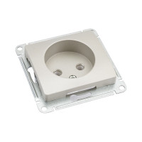 1-местный механизм розетки Systeme Electric скрытой проводки Glossa 16А IP20 250В без заземления платина GSL001241
