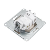 1-местный механизм розетки Systeme Electric скрытой проводки Glossa 16А IP20 250В без заземления платина GSL001241