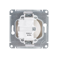 1-местный механизм розетки Systeme Electric скрытой проводки Glossa 16А IP20 250В без заземления платина GSL001241