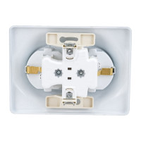 2-местная розетка Systeme Electric скрытой проводки Glossa 16А IP20 с заземлением защитные шторки в сборе алюминий GSL000326