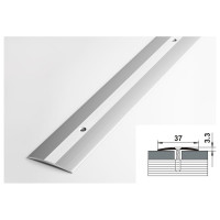 Порог прямой алюминиевый (37 мм; 0.9 м; анодированный; серебро) Лука 00000001373