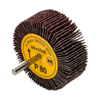 Головка-щётка лепестковая на шпильке (80x30x6 мм; Р80) Orientcraft OCFW80306080