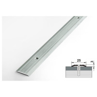 Порог прямой алюминиевый (25 мм; 0.9 м; декоративный; ольха серая) Лука УТ000026018