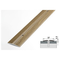 Порог прямой алюминиевый (37 мм; 0.9 м; декоративный; дуб Лионский) Лука УТ000026076
