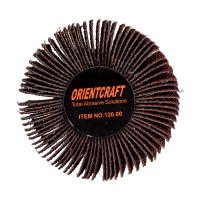 Головка-щётка лепестковая на шпильке (80x30x6 мм; Р40) Orientcraft OCFW80306040