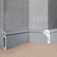 Напольный плинтус Stenopol 120х15х2000 мм под покраску C704