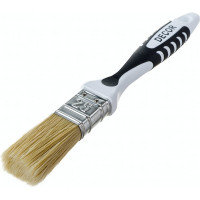 Кисть DECOR Black White универсальная 25х15мм, светлая смешанная щетина, 2К ручка 880-025