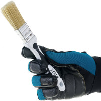 Кисть DECOR Black White универсальная 25х15мм, светлая смешанная щетина, 2К ручка 880-025