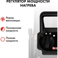 Электрический нагреватель воздуха QUATTRO ELEMENTI QE-3000 ETS (3кВт, 260 м.куб/ч, 220 В, режим вентиляции) 796-696