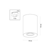 Потолочный накладной светильник ODEON LIGHT, металл GU10 50W TUBORINO 3569/1C