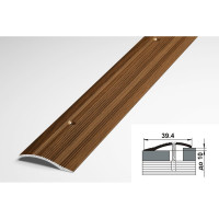 Порог разноуровневый алюминиевый (39.4 мм; 0.9 м; декоративный; дуб темный) Лука 00000001307