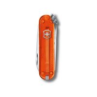 Нож-брелок Victorinox Classic SD Colors Fire Opal 58 мм, 7 функций, полупрозрачный оранжев 0.6223.T82G