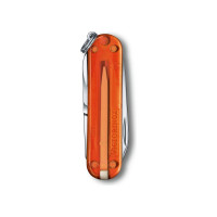 Нож-брелок Victorinox Classic SD Colors Fire Opal 58 мм, 7 функций, полупрозрачный оранжев 0.6223.T82G