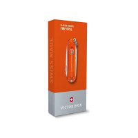 Нож-брелок Victorinox Classic SD Colors Fire Opal 58 мм, 7 функций, полупрозрачный оранжев 0.6223.T82G