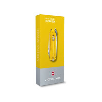 Нож-брелок Victorinox Classic SD Colors Tuscan Sun 58 мм, 7 функций, полупрозрачный жёлтый 0.6223.T81G