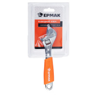 Разводной ключ с обрезиненной ручкой ЕРМАК 150мм 655-007