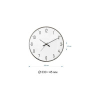 Настенные круглые часы Apeyron цвет корпуса серебристый, металл, 33 см ML200916