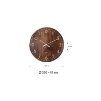 Настенные круглые часы Apeyron цвет корпуса серебристый, металл, 33 см ML200917