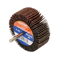 Головка-щётка лепестковая на шпильке (80x30x6 мм; P60) Orientcraft OCFW80306060