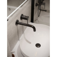 Смеситель для раковины скрытого монтажа Orange Karl черный M05-722b