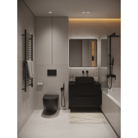 Смеситель для раковины скрытого монтажа Orange Karl черный M05-722b