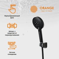 Набор смесителей с душ. гарнитуром ORANGE Лутц, черный M04-311b