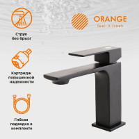 Набор смесителей с душ. гарнитуром ORANGE Лутц, черный M04-311b