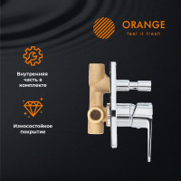 Смеситель для ванны/душа встраиваемый ORANGE Отто M22-500cr