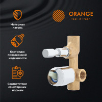 Смеситель для ванны/душа встраиваемый ORANGE Отто M22-500cr