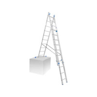 Алюминиевая трехсекционная лестница LadderBel 10 ступеней LS310