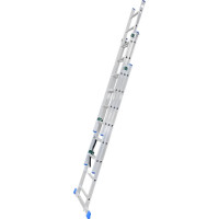 Алюминиевая трехсекционная лестница LadderBel 8 ступеней LS308