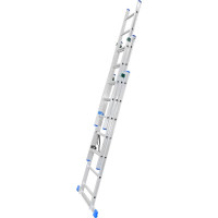 Алюминиевая трехсекционная лестница LadderBel 7 ступеней LS307