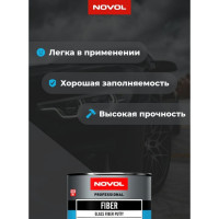 Шпатлевка Novol FIBER со стекловолокном 0.6 кг X6120858