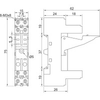 Монтажная колодка KIPPRIBOR PYF-022BE/2 12A при 300V AC, артикул 00000078975
