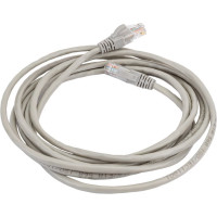 Патч-корд народный интернет кабель U/UTP Cat 5e 4PR 24AWG PVC, литой 3 м, серый TDM ELECTRIC SQ0115-0005
