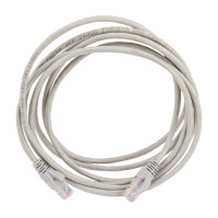 Патч-корд народный интернет кабель U/UTP Cat 5e 4PR 24AWG PVC, литой 3 м, серый TDM ELECTRIC SQ0115-0005